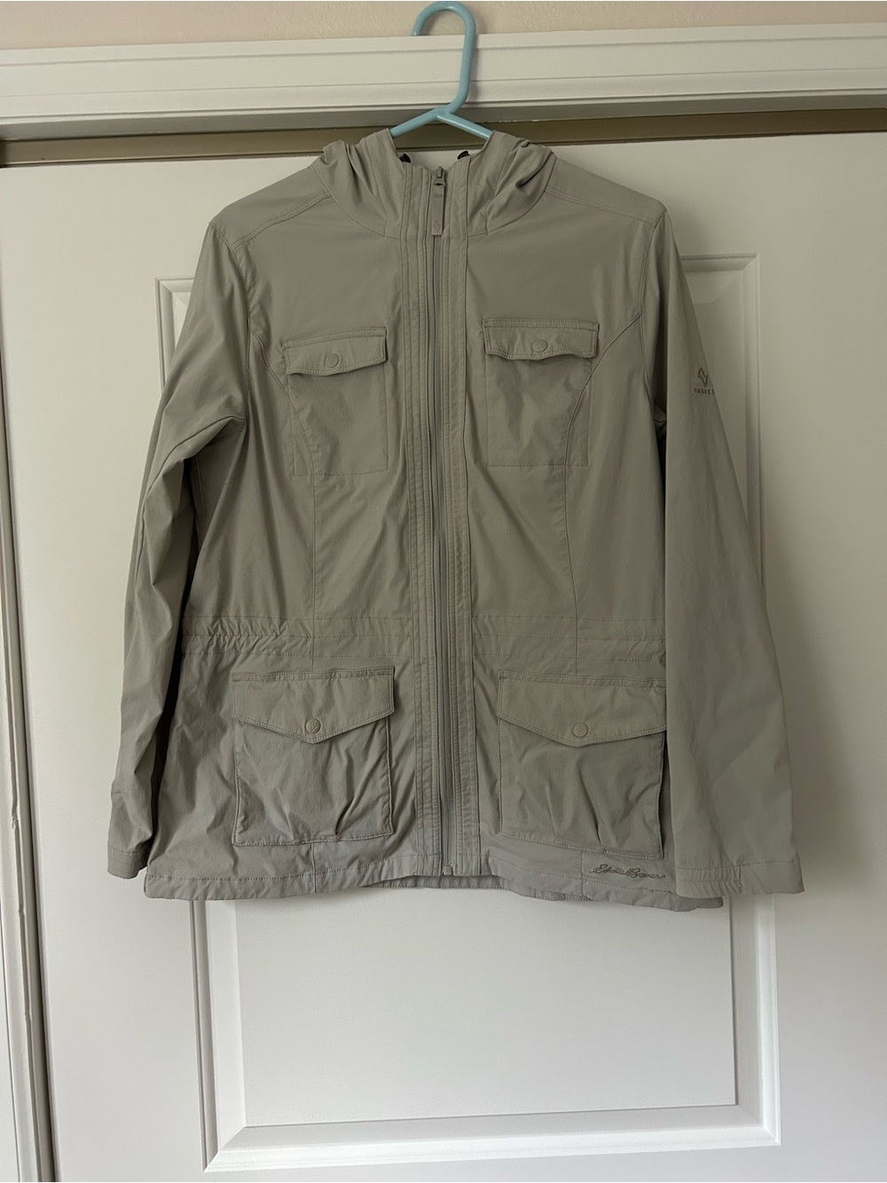 Eddie Bauer Hooded Lightweight Jacket in Light Taupe